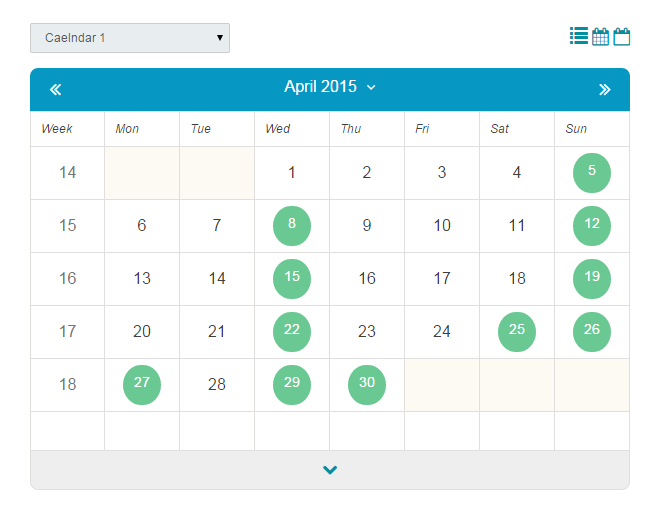 Event Booking Calendar