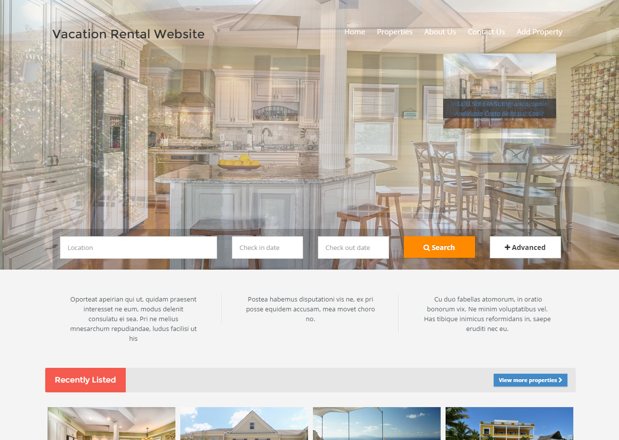 Vacation Rental Website
